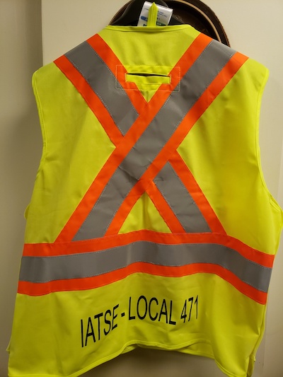 I.A.T.S.E. Local 471 Safety Vest Back 22.00$